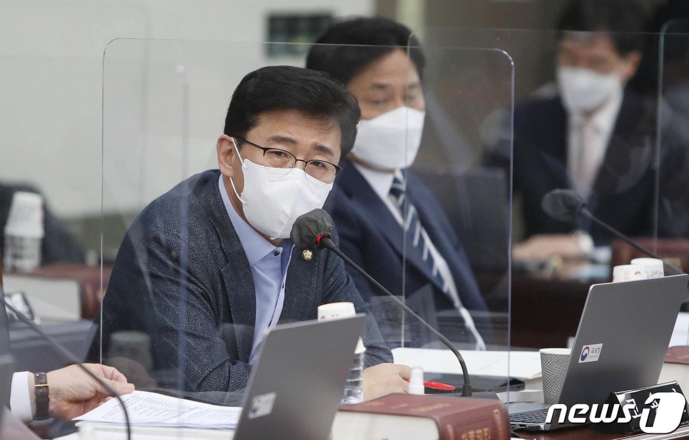 본문 이미지 - 고용진 더불어민주당 의원. 2021.10.18/뉴스1 ⓒ News1 공정식 기자