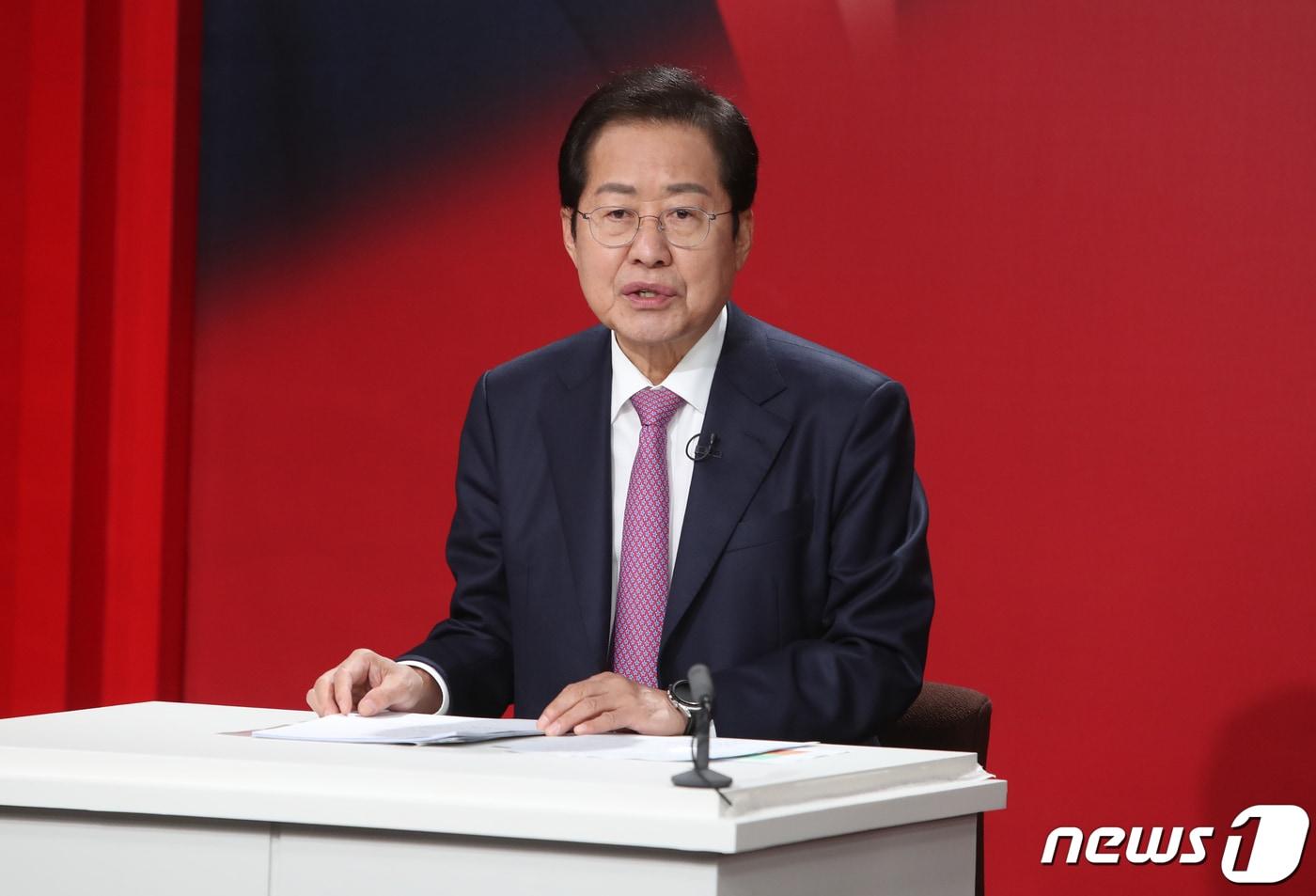 본문 이미지 - 국민의힘 대선 경선 후보인 홍준표 의원. 2021.10.20/뉴스1 ⓒ News1 공정식 기자