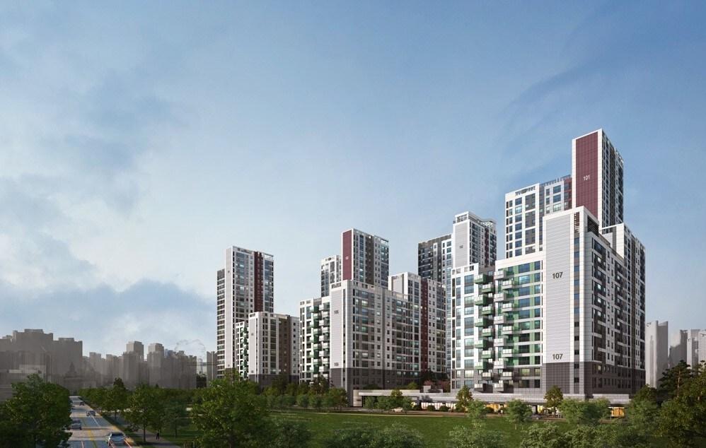 본문 이미지 - 에코델타시티 한양수자인 단지투시도. 한양 제공. /뉴스1