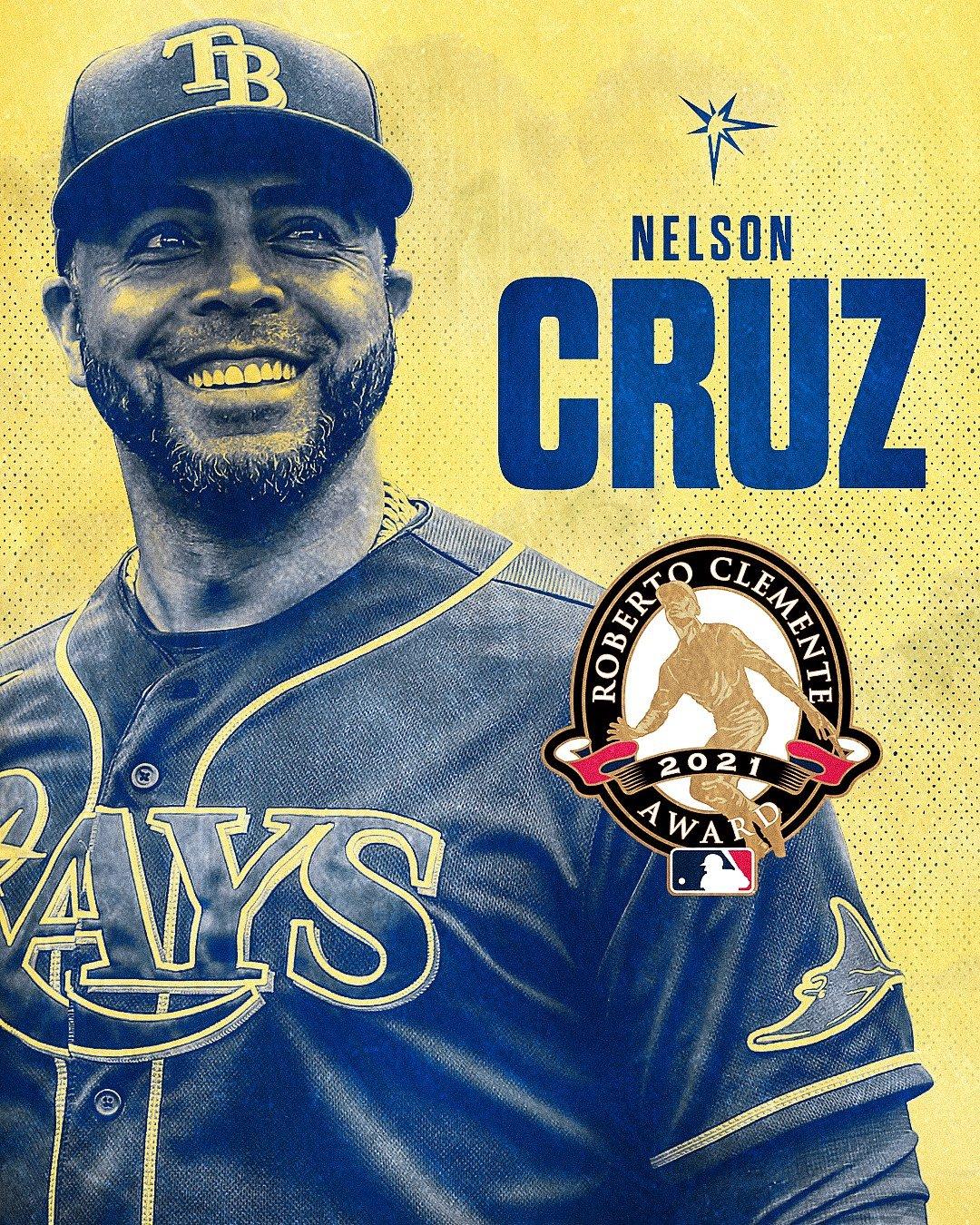 본문 이미지 - 로베르토 클레멘테상 수상자 넬슨 크루즈(탬파베이 레이스 SNS 캡처)ⓒ 뉴스1