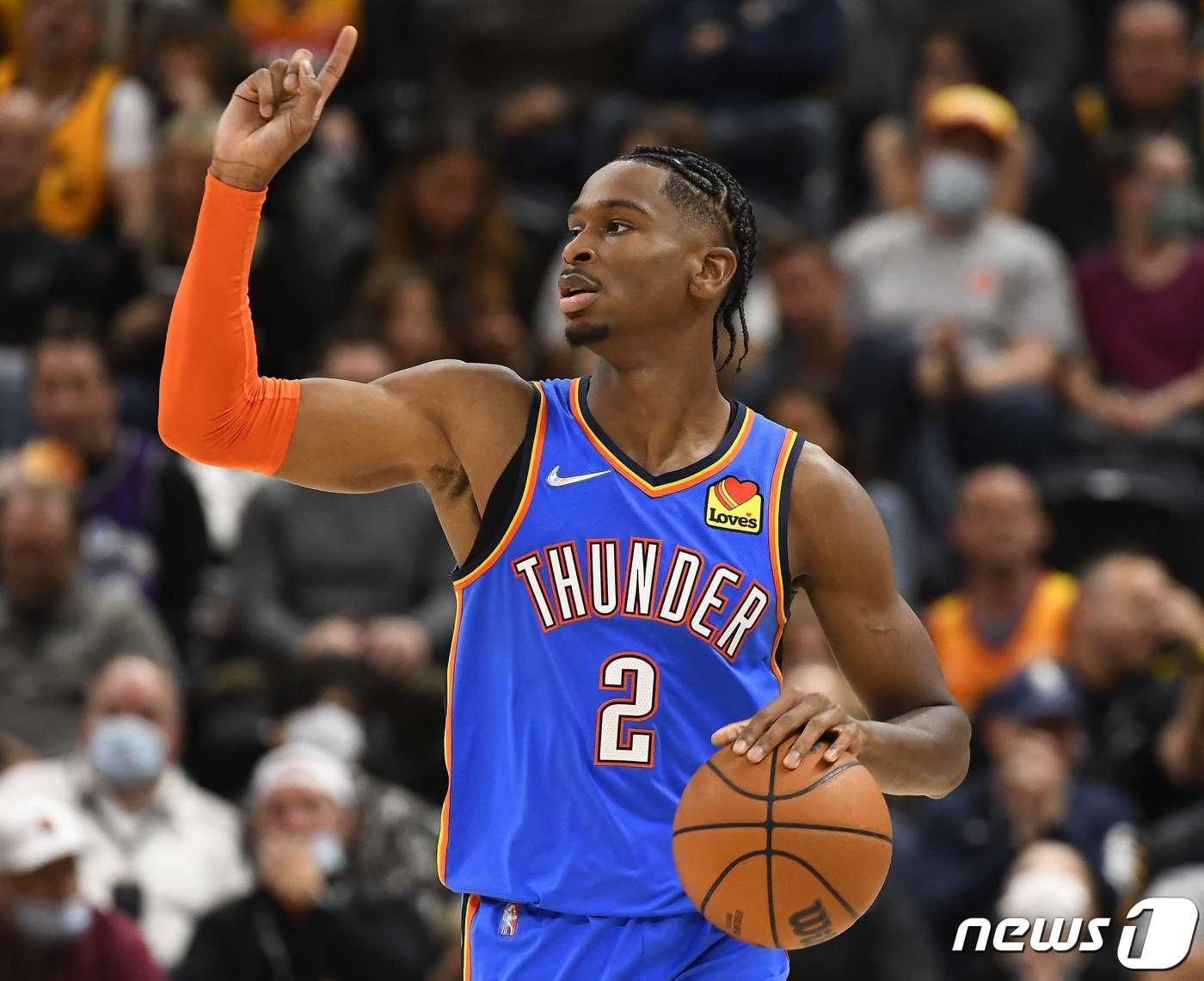 본문 이미지 - 오클라호마시티 썬더 샤이 길저스-알렉산더. ⓒ AFP=뉴스1