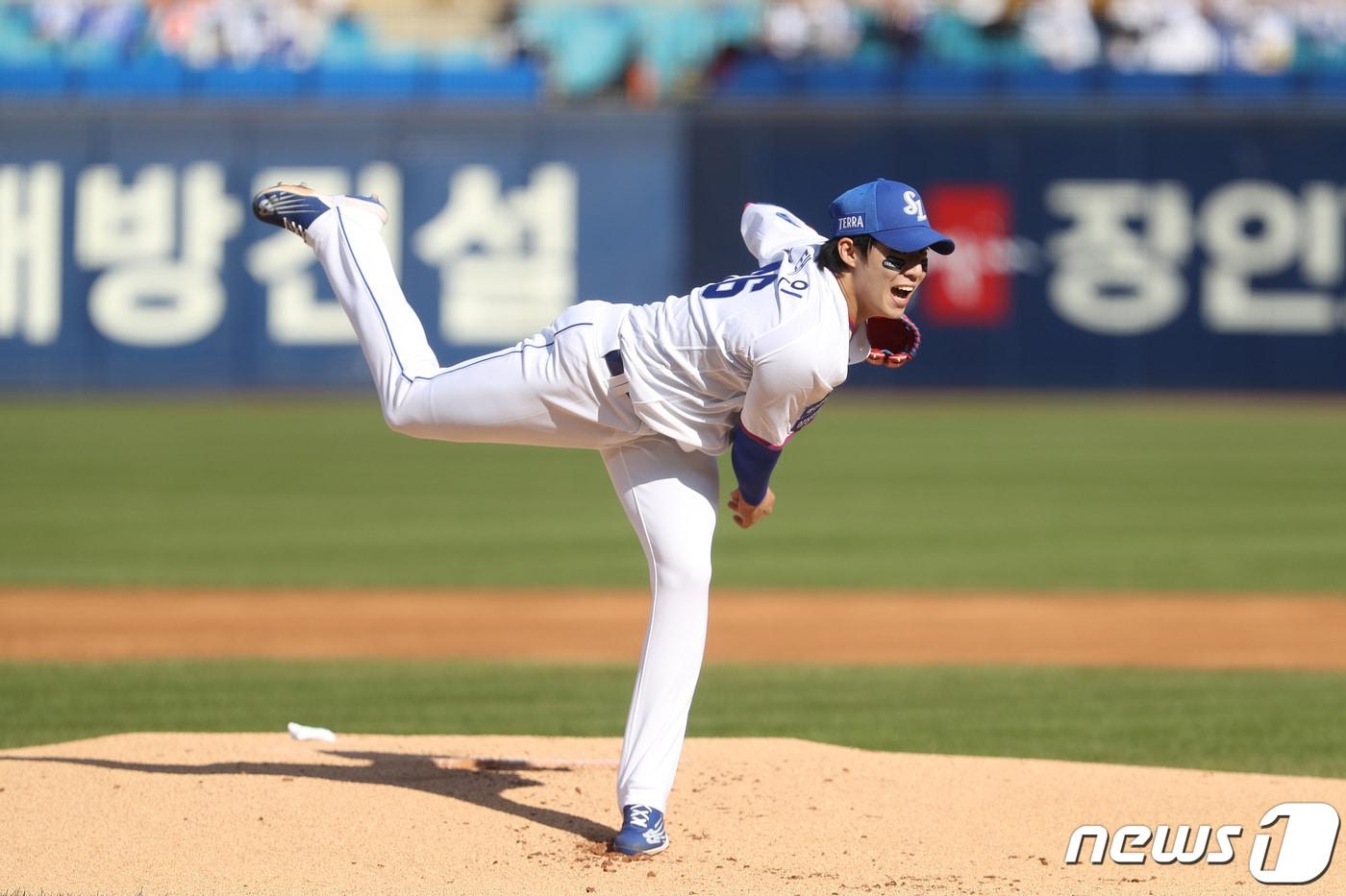 삼성 라이온즈의 원태인. /뉴스1 ⓒ News1 공정식 기자