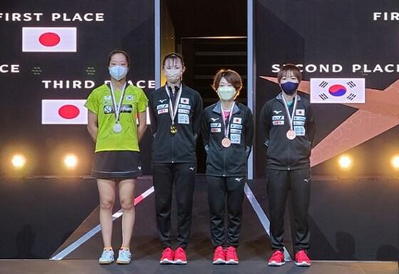 본문 이미지 - '탁구 요정' 신유빈이 2021 도하 아시아선수권대회 여자 단식에서 은메달을 목에 걸었다 신유빈은 4일(한국시간) 카타르에서 열린 여자 단식 결승에서 일본의 하야타 히니를 상대로 세트 스코어 1대3으로 분패했다. .(대한탁구협회 제공) 2021.10.5/뉴스1 ⓒ News1 민경석 기자