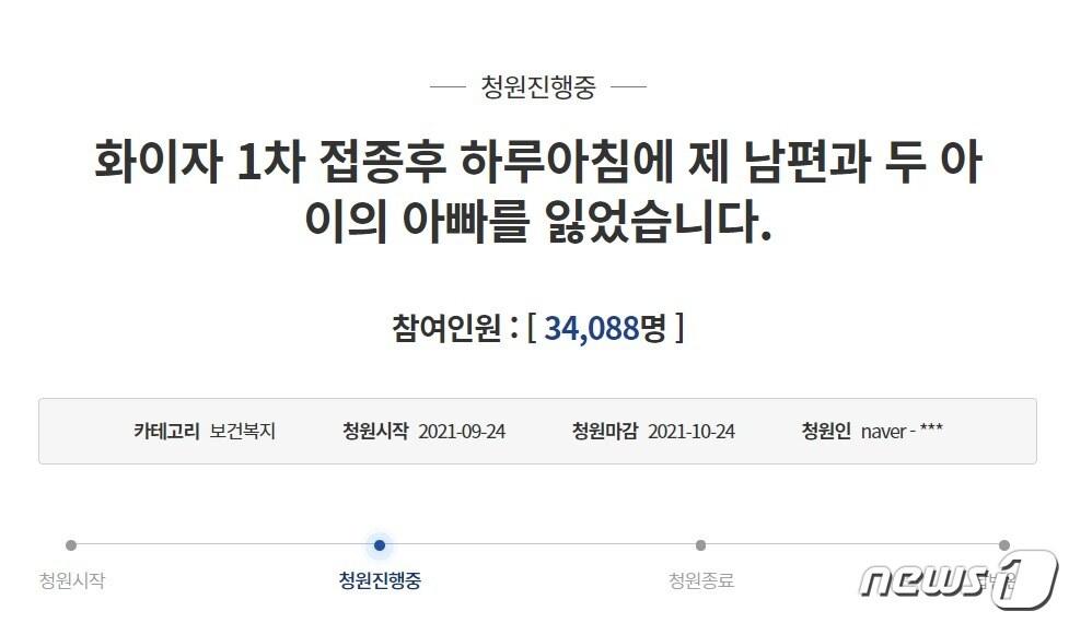본문 이미지 - 청와대 국민청원 갈무리.2021.10.5/뉴스1 ⓒ 뉴스1