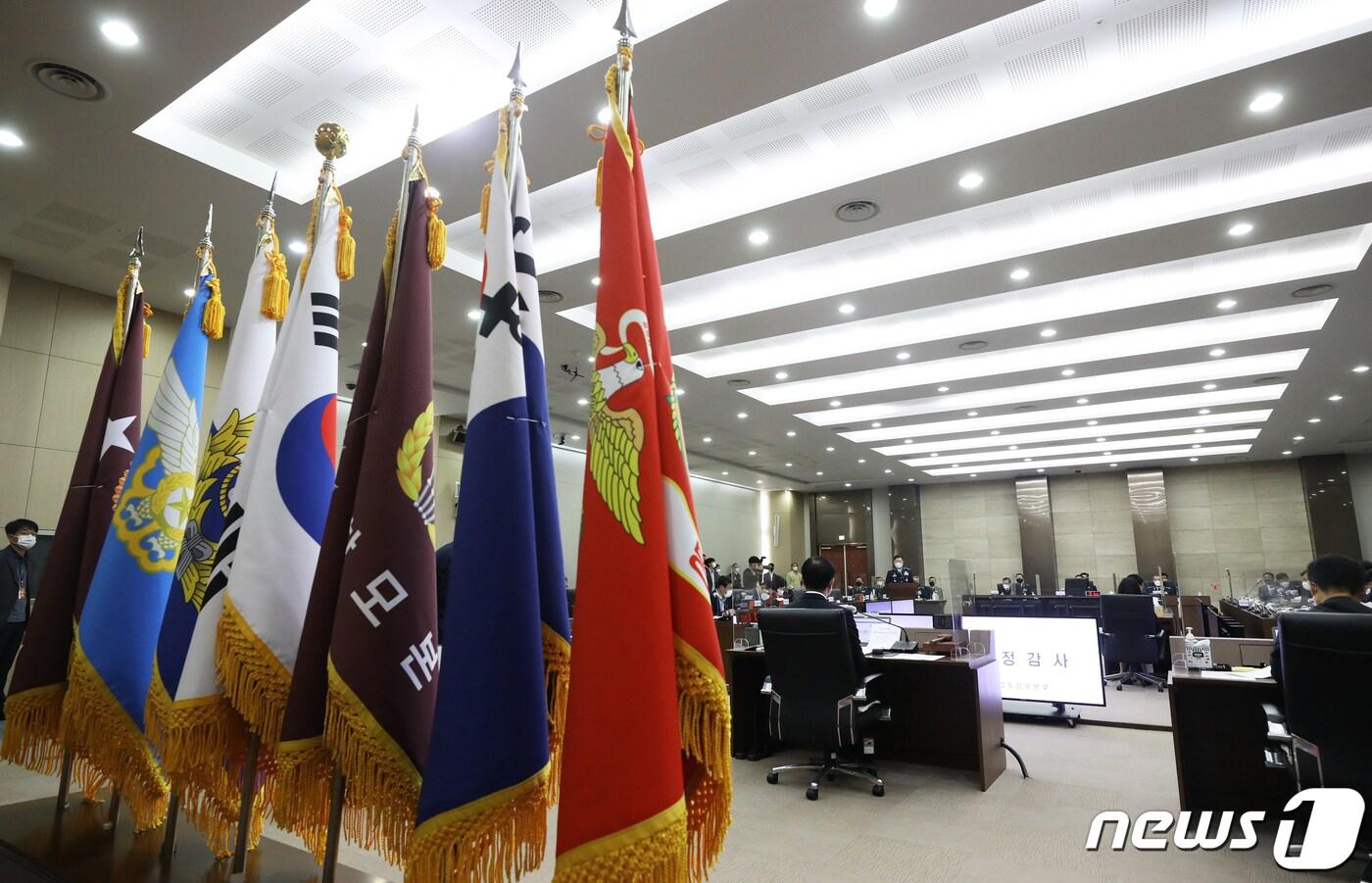 합동참모본부에 대한 국회 국방위원회의 국정감사가 6일 오전 서울 용산구 합참 청사에서 진행되고 있다. 2021.10.6/뉴스1 ⓒ News1 오대일 기자