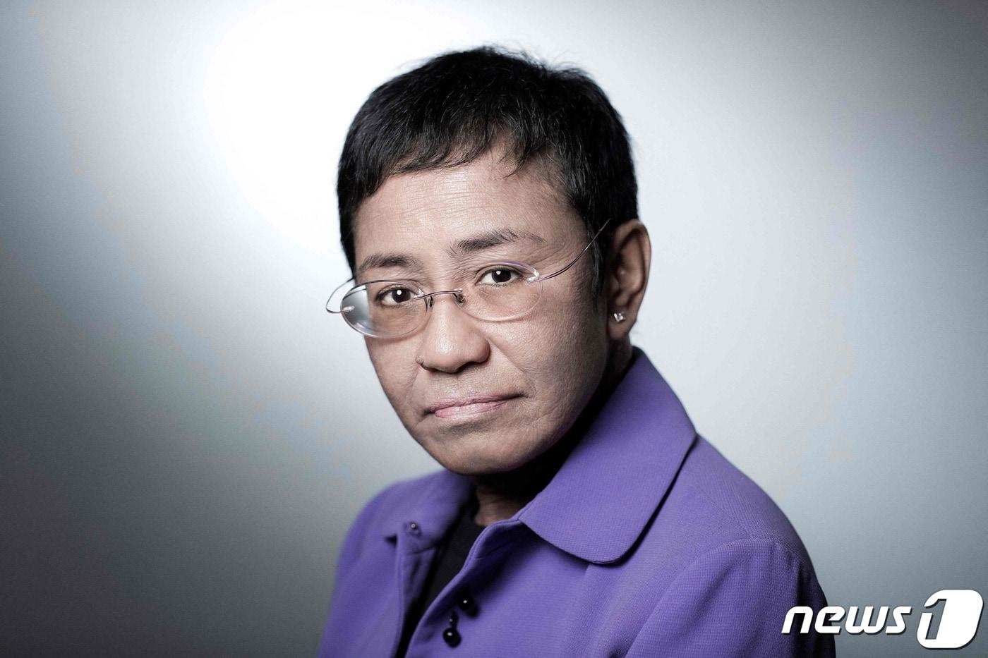 필리핀의 반정부 성향 언론인이자 2021년 노벨평화상 수상자인 마리아 레사. ⓒ AFP=뉴스1