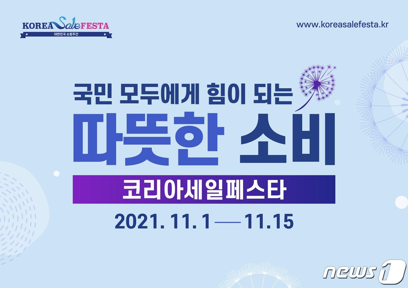 본문 이미지 - 단계적 일상회복이라고 하는 ‘위드코로나’에 맞춰 경남도가 ‘2021 코리아세일페스타’와 연계해 한 달간 다양한 할인행사를 추진한다. 사진은 코세페 포스터.(경남도 제공)2021.11.1.ⓒ 뉴스1