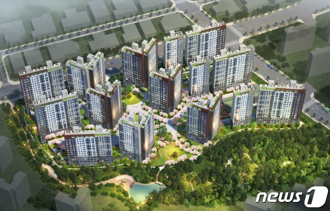 본문 이미지 - 파주 운정역 금강펜테리움 센트럴파크 조감도 ⓒ 뉴스1