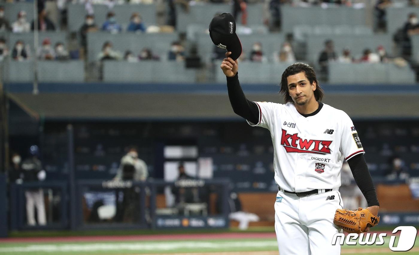 KT 위즈 윌리엄 쿠에바스. /뉴스1 DB ⓒ News1 임세영 기자