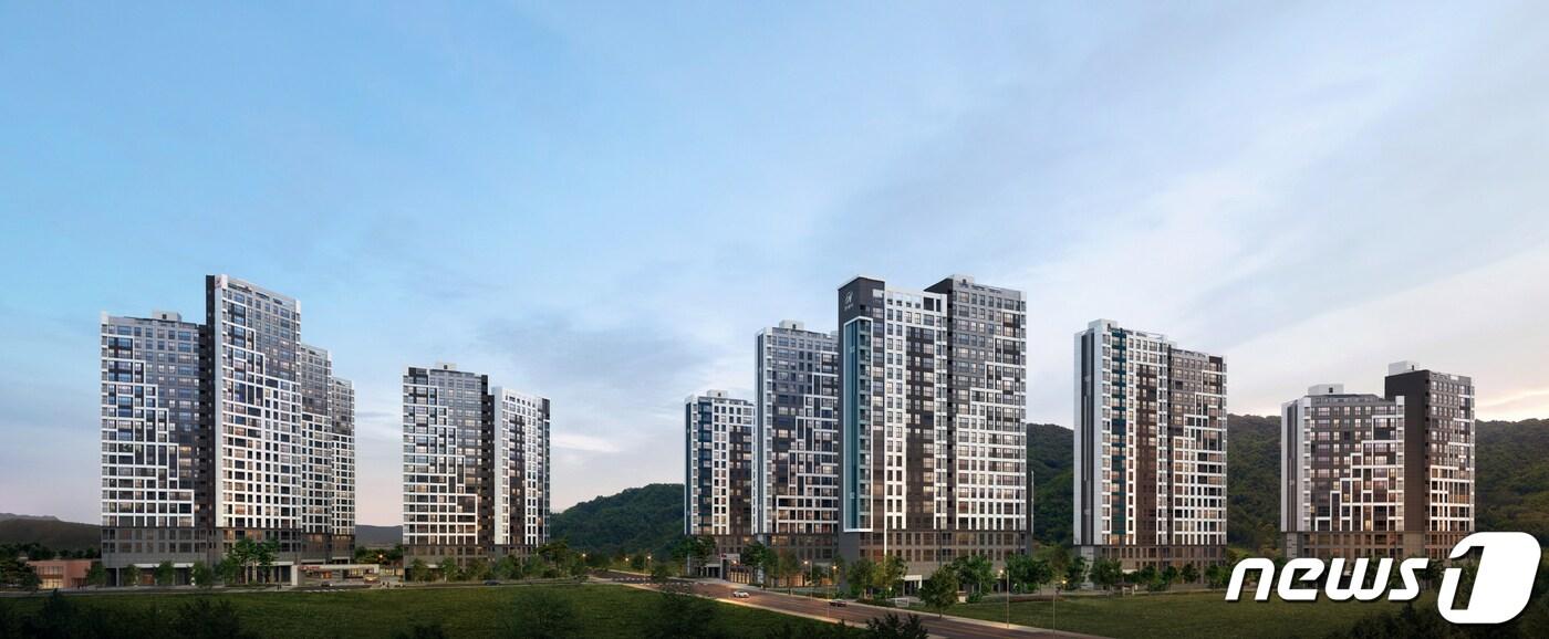 현대엔지니어링 '힐스테이트 오룡' 종합 투시도.(현대엔지니어링 제공)2021.11.15/뉴스1 ⓒ News1