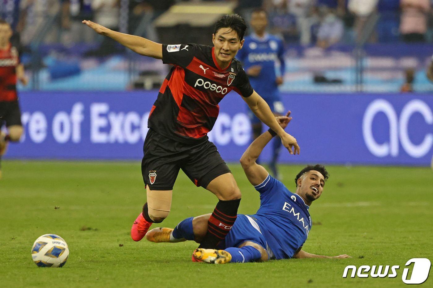 포항 스틸러스와 알힐랄의 경기 모습 ⓒ AFP=뉴스1