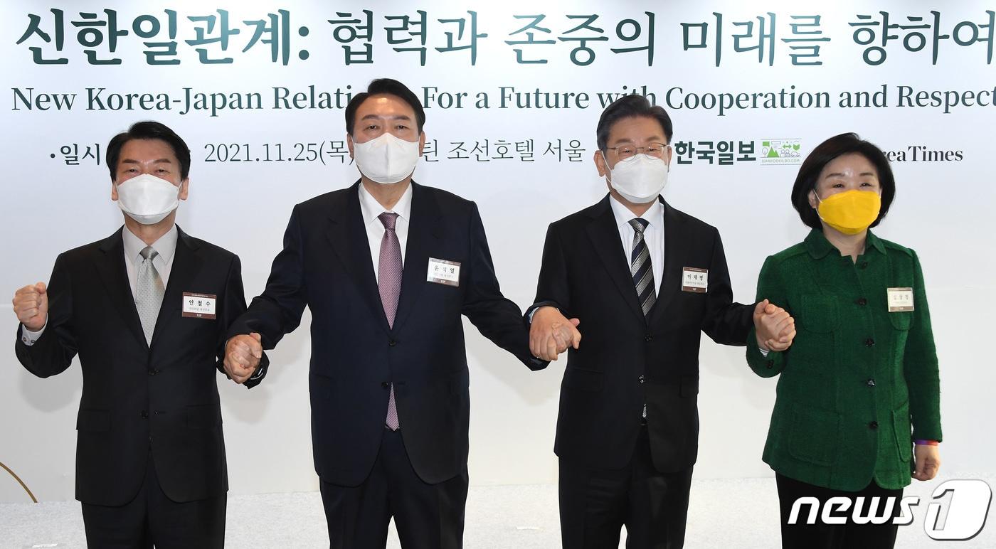 안철수(왼쪽부터), 윤석열, 이재명, 심상정 각당 대선후보 ⓒ News1 국회사진취재단