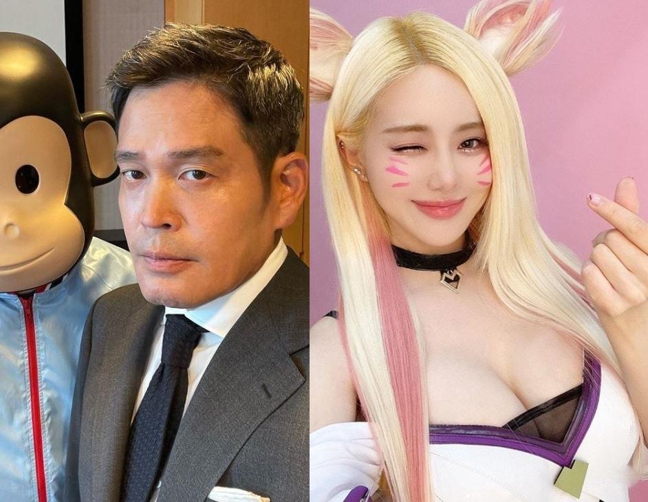 본문 이미지 - 정용진 신세계그룹 부회장(왼쪽)과 DJ 소다(오른쪽). (인스타그램 갈무리) ⓒ 뉴스1