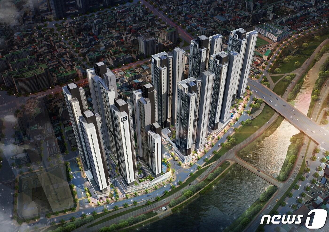 중구 선화동에 들어설 ‘대전 하늘채 스카이앤 2차’ 조감도.  (코오롱글로벌 제공)  ⓒ 뉴스1