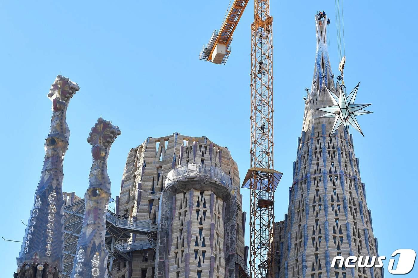 사진은 스페인 바르셀로나에 위치한 사그라다 파밀리아 대성당ⓒ AFP=뉴스1 