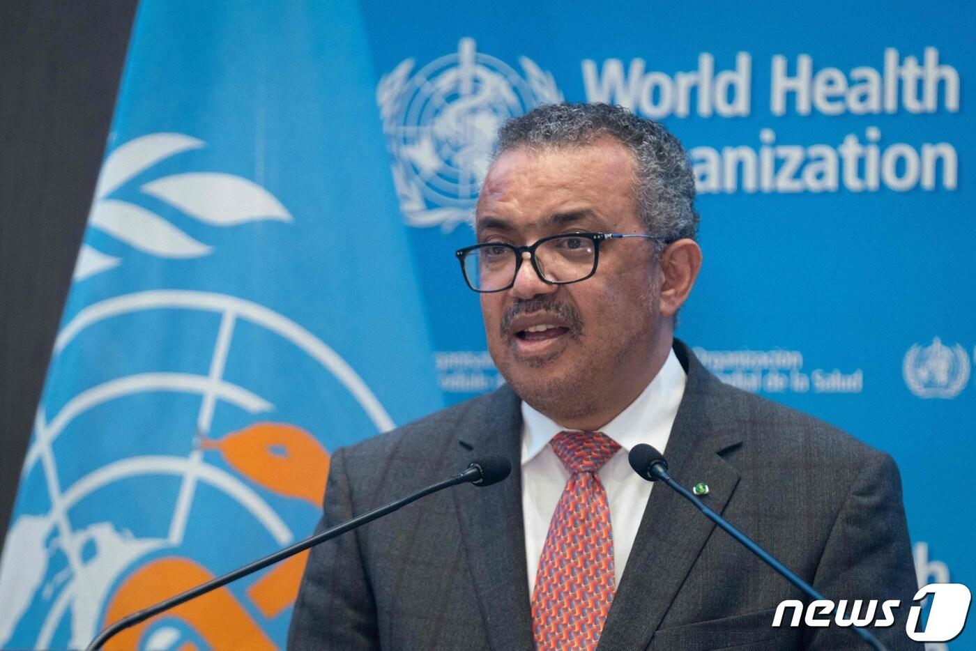 본문 이미지 - 테워드로스 아드하놈 거브러여수스 세계보건기구(WHO) 사무총장. ⓒ AFP=뉴스1 ⓒ News1 최서윤 기자