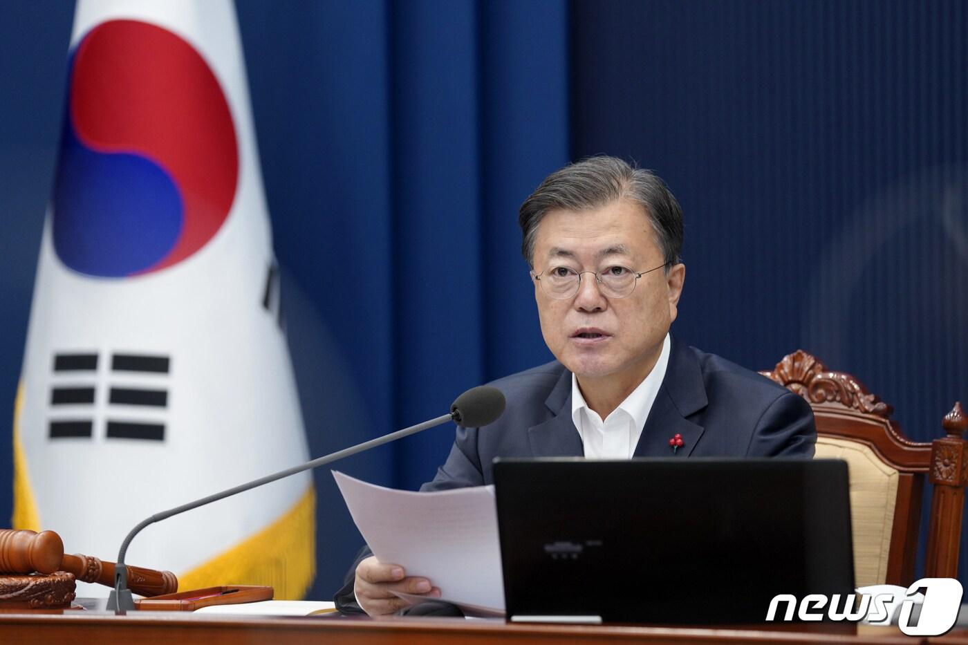 본문 이미지 - 문재인 대통령. 2021.12.21/뉴스1 ⓒ News1 이광호 기자