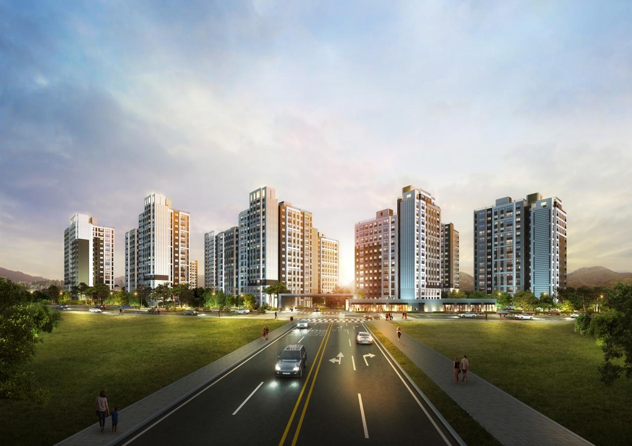 본문 이미지 - e편한세상 검단 어반센트로 투시도(DL이앤씨 제공) ⓒ 뉴스1