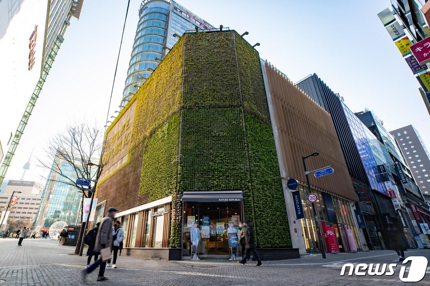 서울 중구 충무로1가에 위치한 명동 '네이처리퍼블릭' 부지. 뉴스1 자료사진 ⓒ News1 이재명 기자