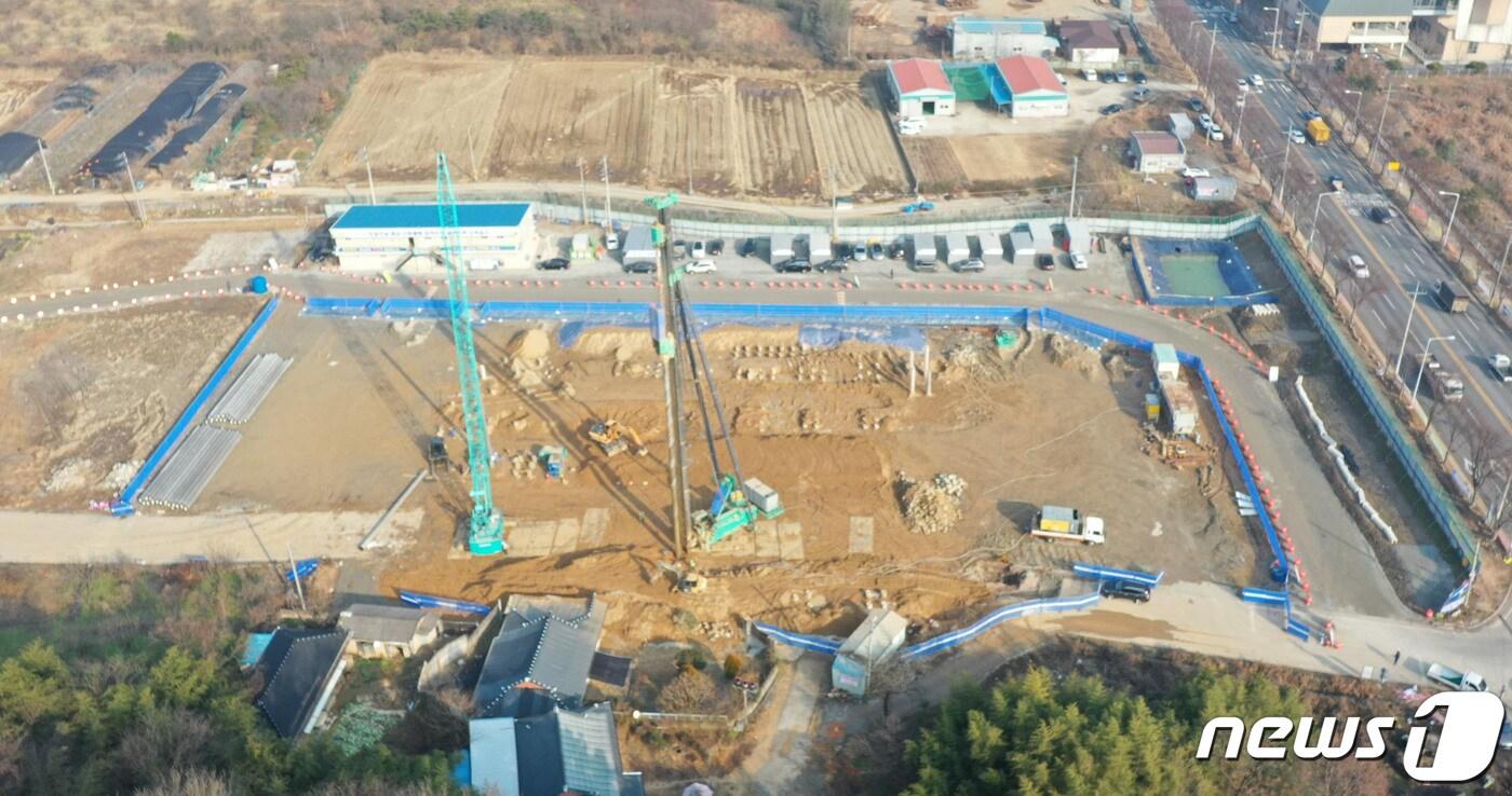 본문 이미지 - 광주 인공지능사업의 핵심인 AI 집적단지 공사가 시작된 첨단3지구 개발사업 부지 전경./뉴스1 ⓒ News1 