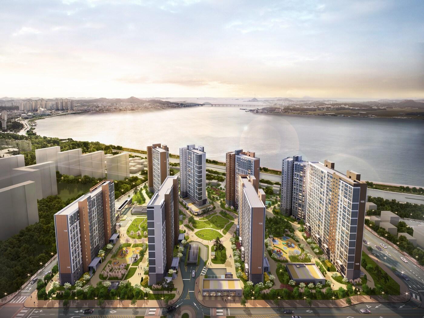 본문 이미지 - '군산신역세권 우미린 센텀오션' 조감도. ⓒ 뉴스1