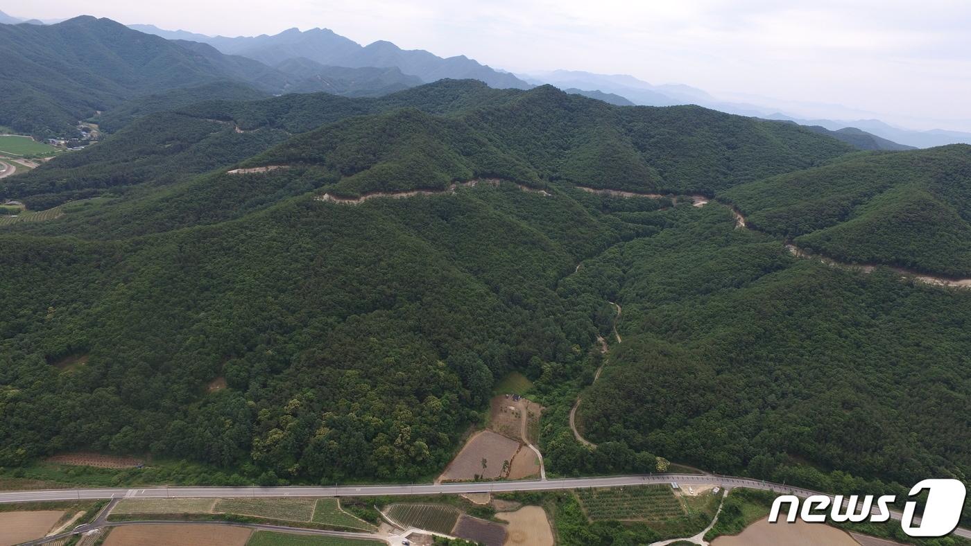 속리산 복합휴양·관광단지 기반시설 조성사업 예정인 보은군 속리산면 중판리 일원. ⓒ 뉴스1