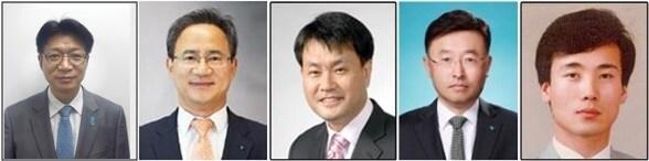 본문 이미지 - 사진 왼쪽부터 김주성·박병준·성영수·안선종·전우홍 신임 하나은행 부행장. (사진제공 = 하나은행) ⓒ 뉴스1