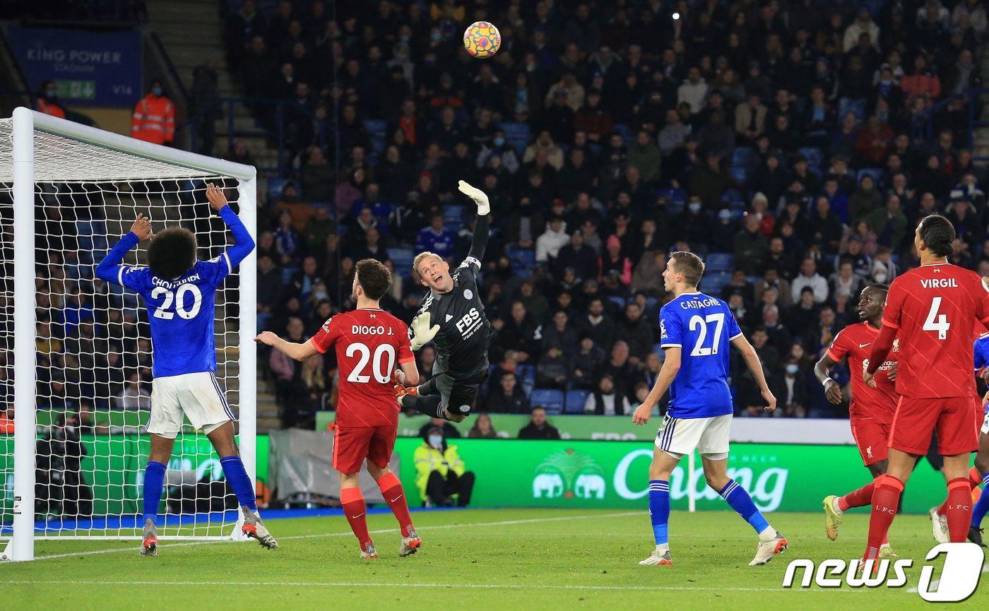 지난 29일 레스터시티가 홈에서 리버풀과 경기를 하는 모습. ⓒ AFP=뉴스1