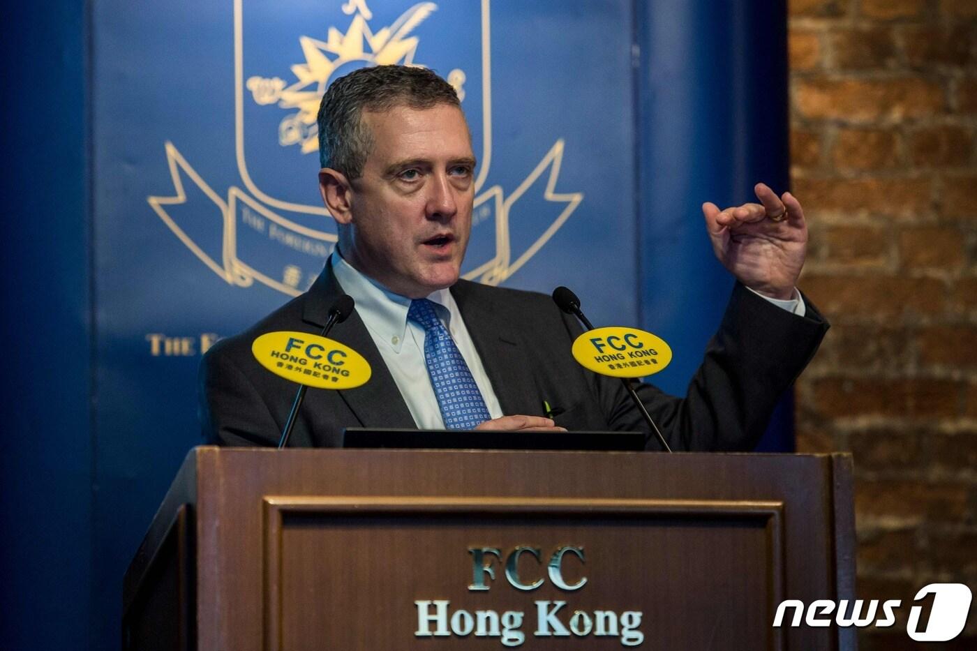 제임스 불러드 미국 미주리주 세인트루이스 연방준비은행 총재 2019.05.22 ⓒ AFP=뉴스1