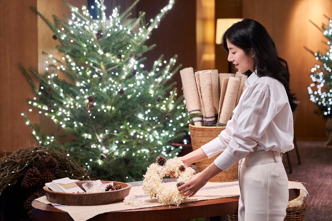 서울신라호텔 '윈터 블로썸' 플라워클래스.ⓒ 뉴스1