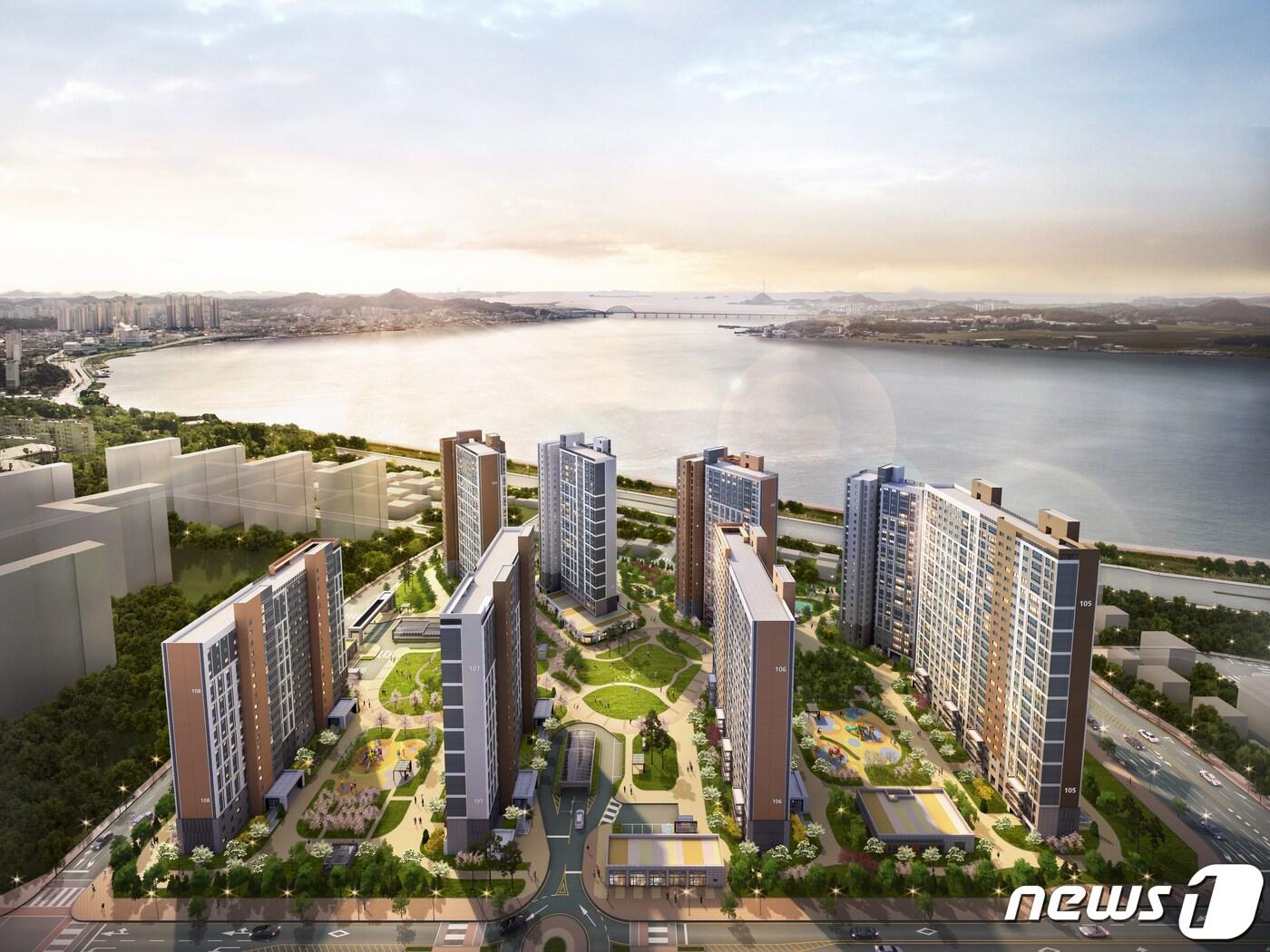 본문 이미지 - 전북 군산 신역세권에 들어설 우미린 센텀오션이 8일 견본주택을 열고 분양에 나선다..ⓒ 뉴스1