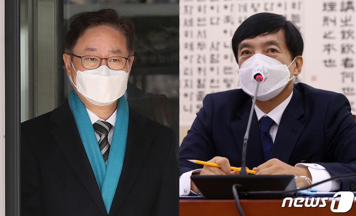본문 이미지 - 박범계 법무부 장관(왼쪽)과 이성윤 서울중앙지검장./ ⓒ 뉴스1