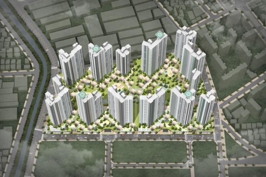 본문 이미지 - 김해 푸르지오 하이엔드 조감도. (출처=대우건설 제공) ⓒ 뉴스1