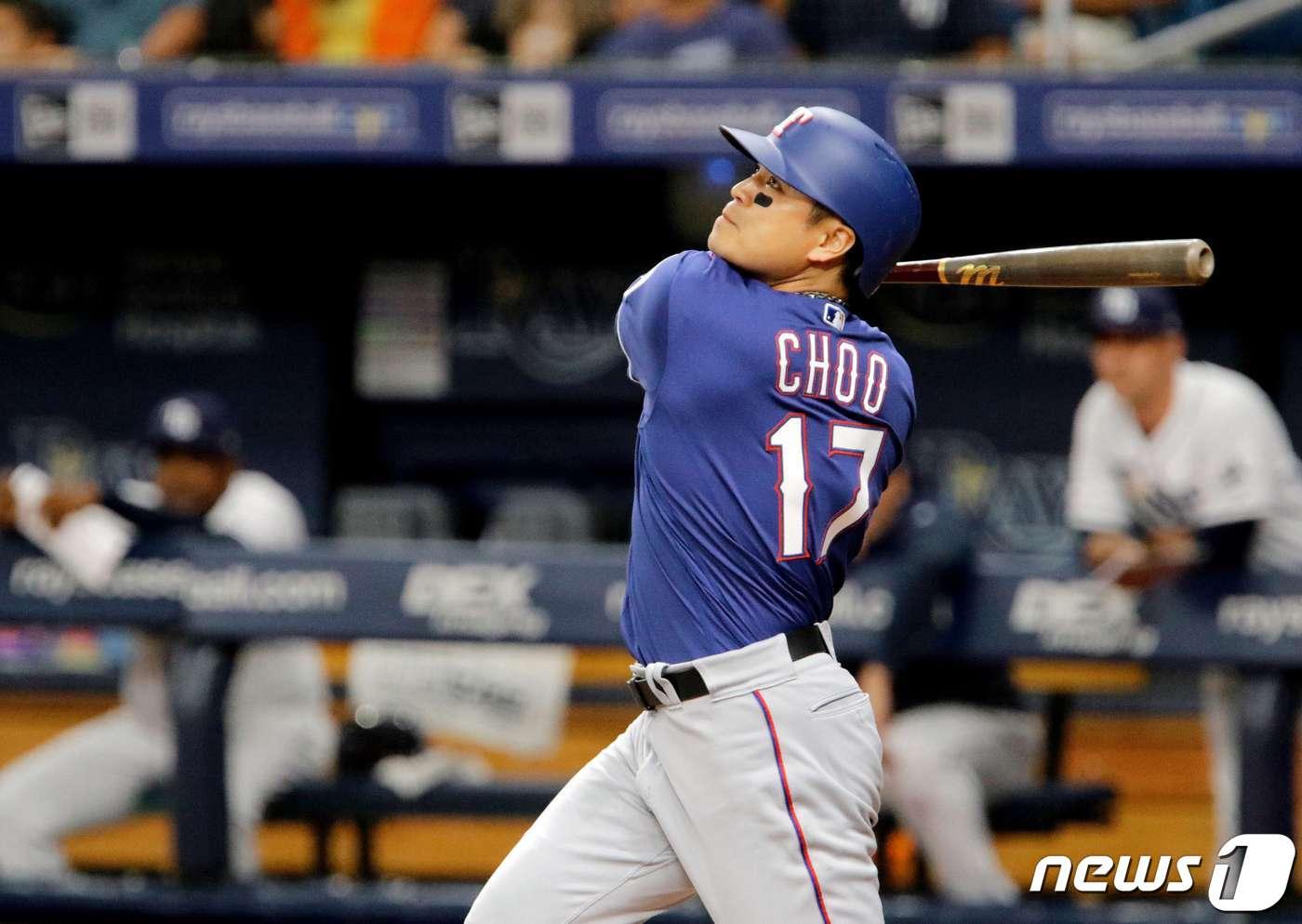  텍사스 레인저스 시절 추신수. ⓒ AFP=뉴스1