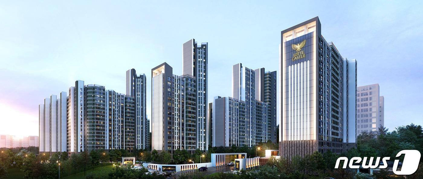 서울 양천구 목동2차우성아파트 리모델링 사업 투시도.(롯데건설 제공)ⓒ 뉴스1