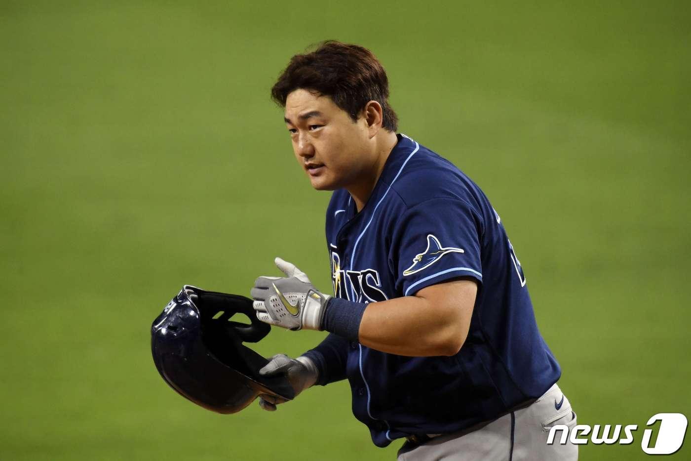 최지만이 연봉조정에서 이겼다. 그의 2021년 연봉은 245만달러다. ⓒ AFP=뉴스1