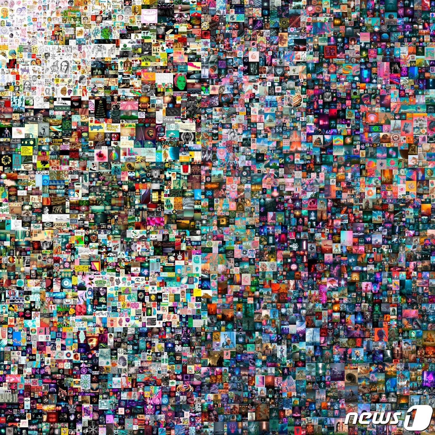 본문 이미지 - 크리스티 경매에서 6930만달러&#40;약 785억&#41;에 팔린 비플의 디지털 작품 ⓒ AFP=뉴스1 ⓒ News1 원태성 기자