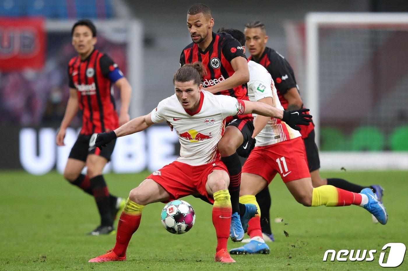 라이프치히가 프랑크푸르트와 무승부를 거뒀다. ⓒ AFP=뉴스1