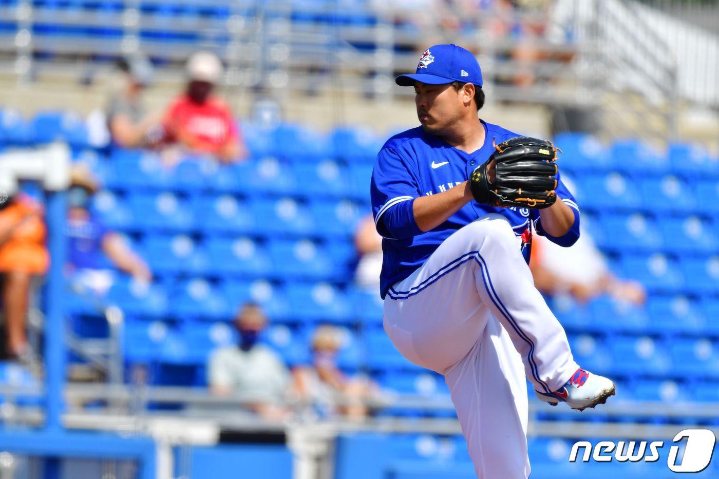 토론토 블루제이스의 좌완 에이스 류현진. ⓒ AFP=뉴스1