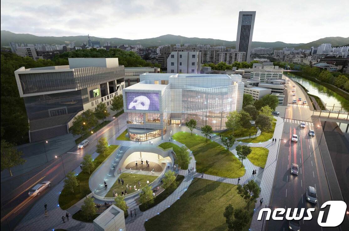 본문 이미지 - 유네스코 미디어아트 창의도시 플랫폼 조감도.(광주시 제공)2021.3.18/뉴스1 ⓒ News1