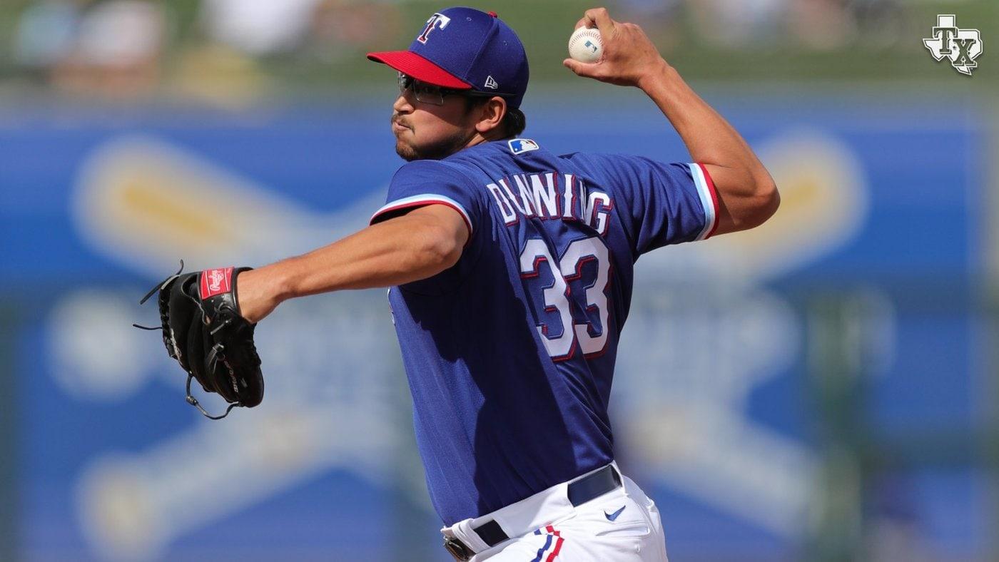 본문 이미지 - 데인 더닝은 텍사스 레인저스 선발투수 경쟁에서 한 발 앞서갔다.(텍사스 레인저스 SNS 캡처) ⓒ 뉴스1