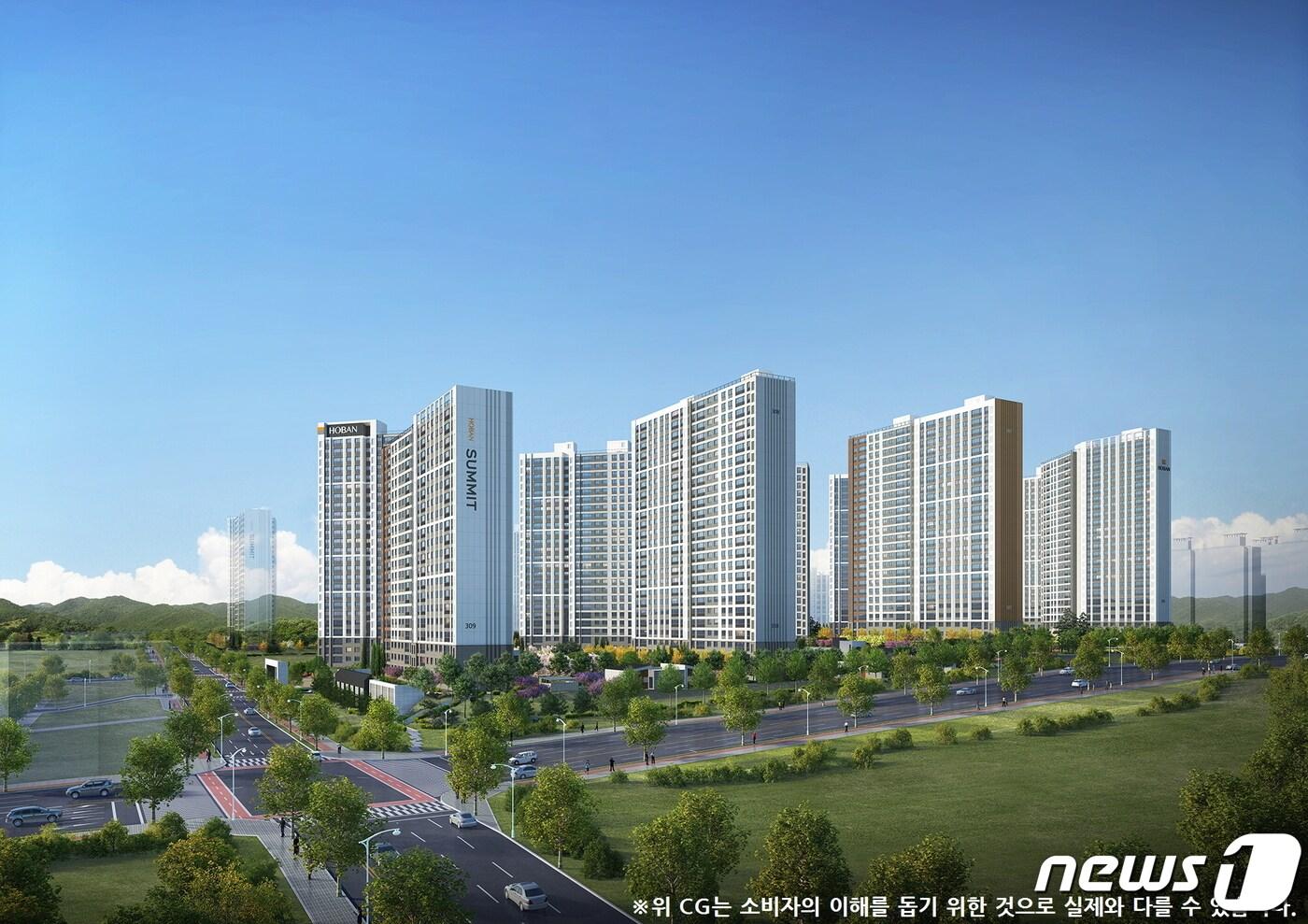 호반써밋 그랜빌 투시도.(자료제공 호반산업)ⓒ 뉴스1