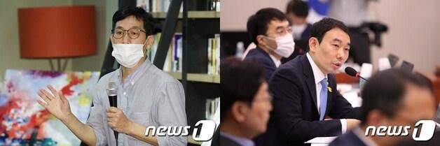 본문 이미지 - 진중권 전 동양대 교수와 김용민 더불어민주당 남양주병 국회의원 ⓒ 뉴스1