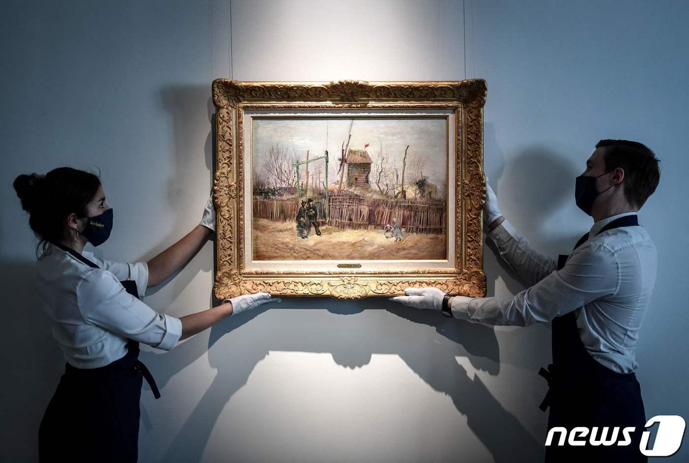 본문 이미지 - 반 고흐가 1887년 프랑스에서 그린 '몽마르트 거리 풍경'. ⓒ AFP=뉴스1 ⓒ News1 원태성 기자