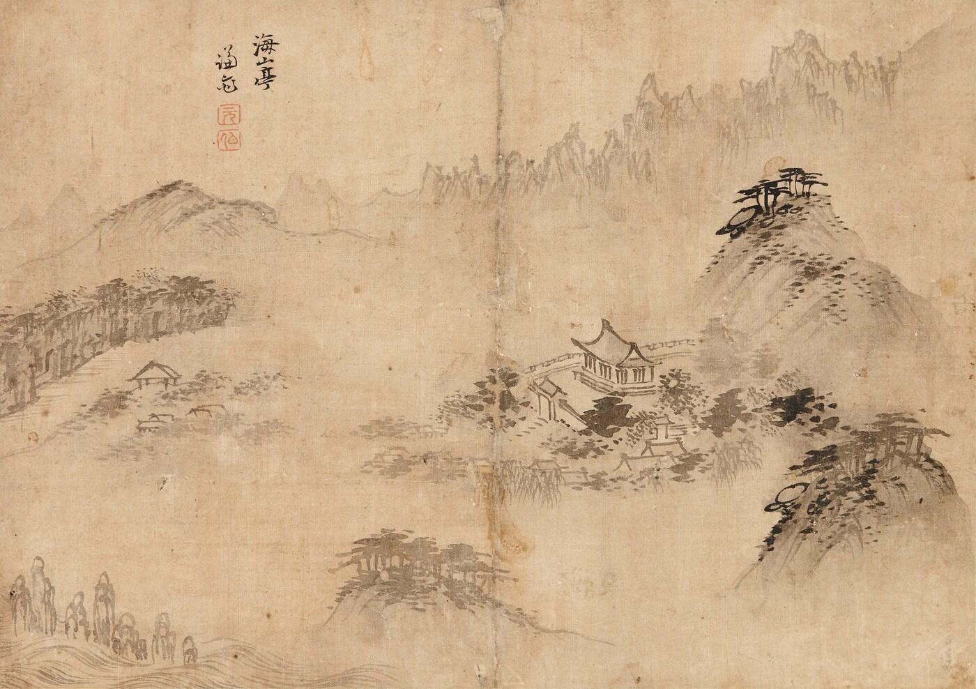 본문 이미지 - 제10회 부산국제화랑아트페어에 나오는 겸재 정선의 '해산정'(부산화랑협회)ⓒ 뉴스1