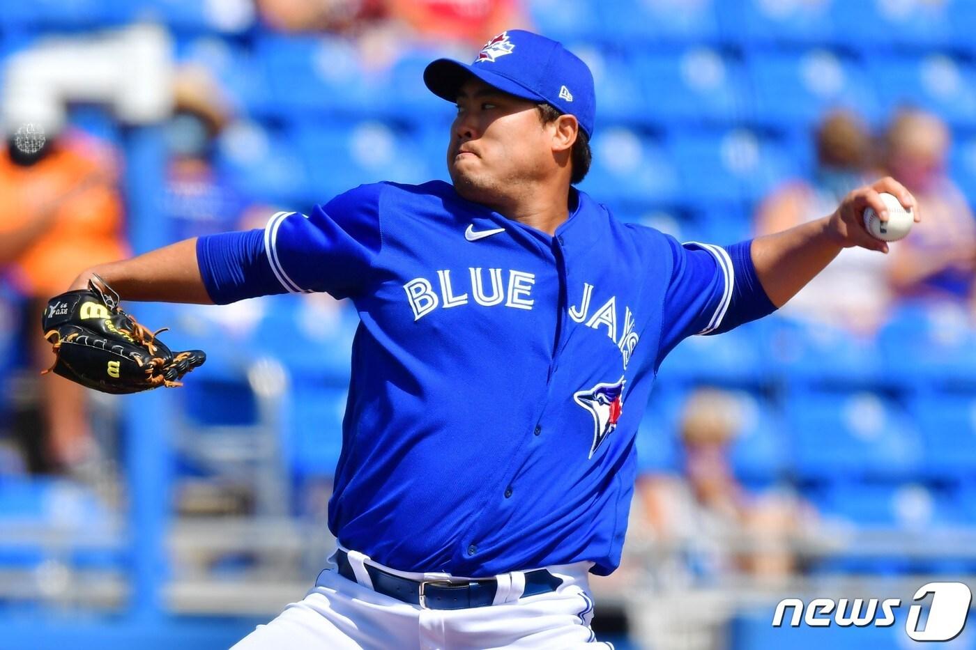 류현진은 4월 2일(한국시간) 뉴욕 양키스를 상대로 메이저리그 개막전을 치른다. ⓒ AFP=뉴스1