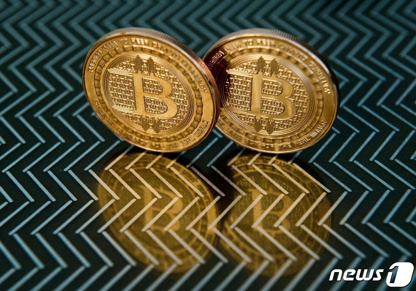 가상의 비트코인 ⓒ AFP=뉴스1