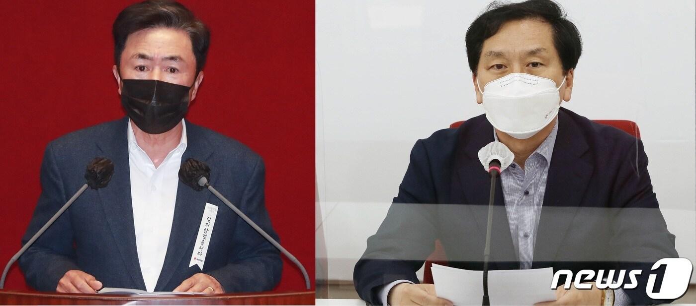 본문 이미지 - 국민의힘 김태흠 의원(왼쪽)과 김기현 의원ⓒ 뉴스1