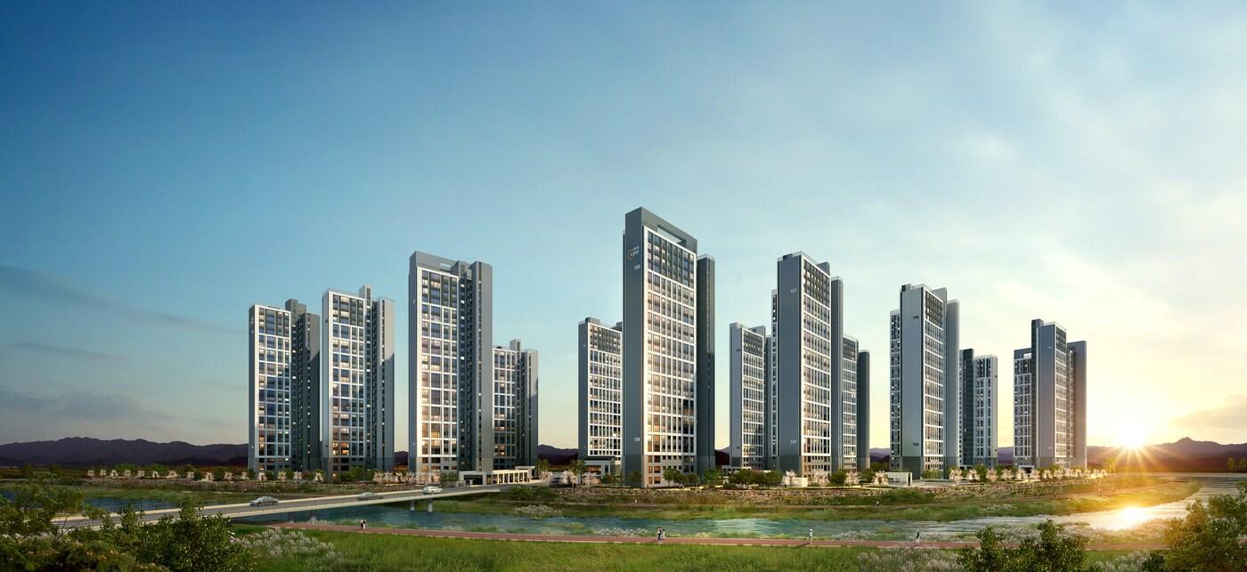 검단신도시 우미린 파크뷰 전체투시도. (우미건설 제공) ⓒ 뉴스1