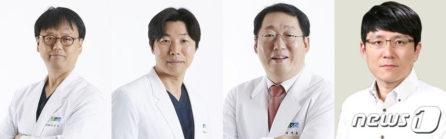 본문 이미지 - 바이오 의료기기 개발에 착수한 순천향대천안병원 이비인후과 최성준, 이치규, 박계훈, 김학재 교수. ⓒ 뉴스1